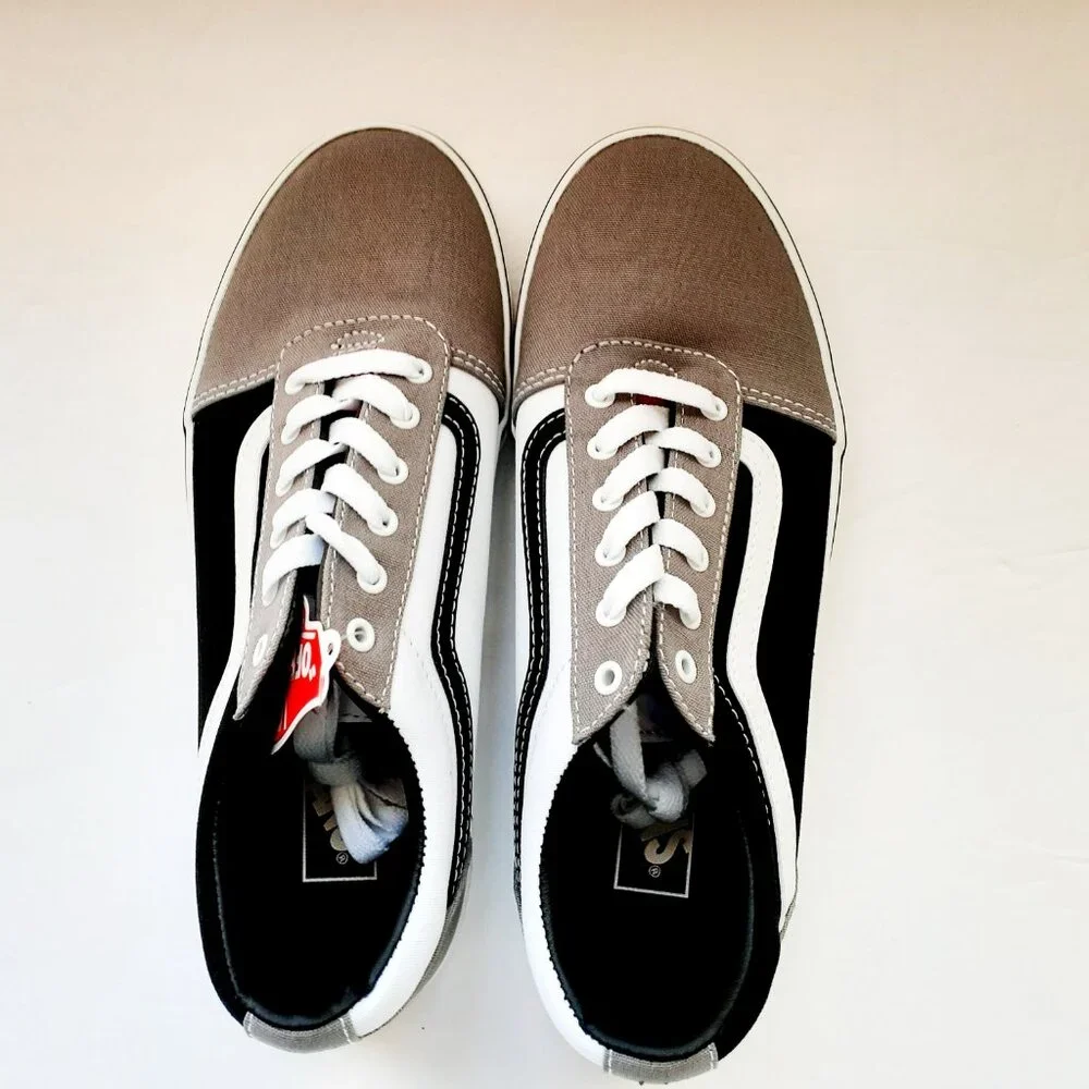 Vans Kids Shoes Skate Black Gray Lace Up Ward Boys Girls Unisex 5 Youth New